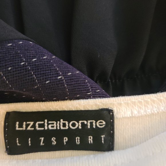 Liz Claiborne Liz Sport 2 Piece Dress Blue/White Size 10p - Picture 12 of 14